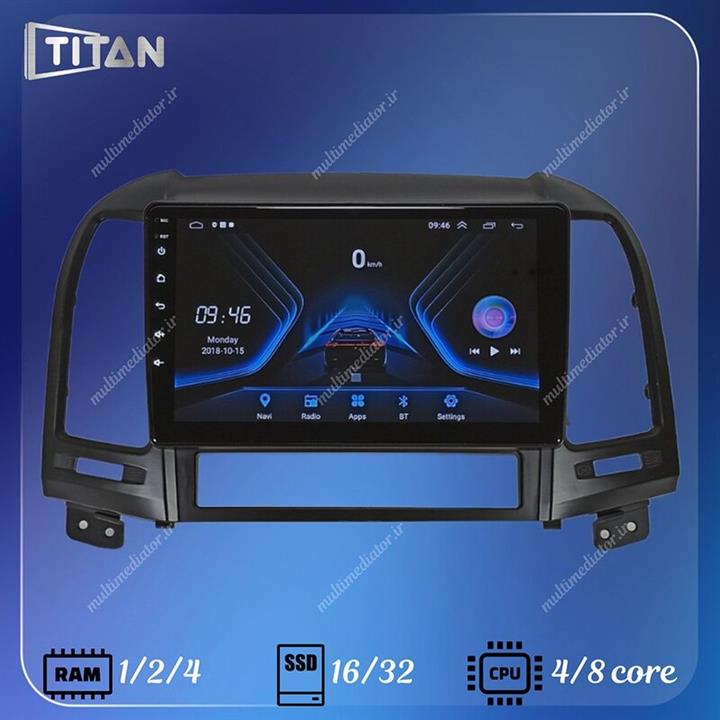 مانیتور اندروید هیوندای سانتافه 32-2 (2012-2007) ارسال با تیپاکس